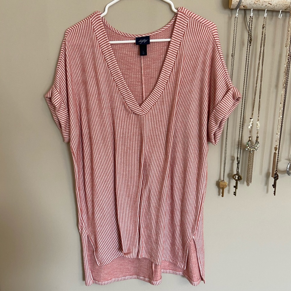 Pink Striped Top